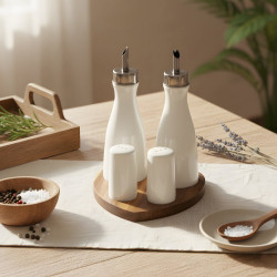 Oil Dispenser & Saltshaker Set - 4 Pcs